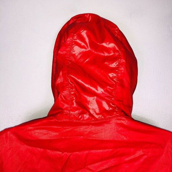 Vintage 80s Chaps Ralph Lauren Mens M Jacket Red Windbreaker Hooded Crest - Picture 8 of 9